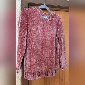 Orvis Soft Chenille Crew Neck Sweater - Dusty Pink